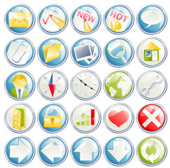 Vector icon set for web, forum, site or blog