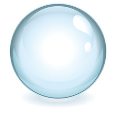 Sphère bleue transparente vectorielle - 12714602