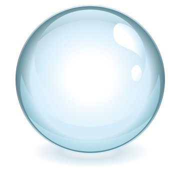 Sphère bleue transparente vectorielle