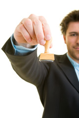 Stempel in der Hand