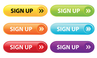Fototapeta premium Sign Up Buttons