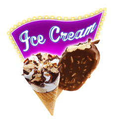 Eiskrem Schild