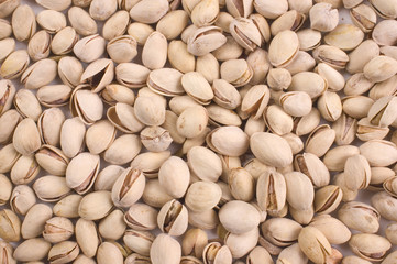 Pistachio nuts as a background