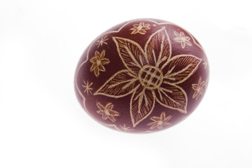 Easter egg on white backogrund