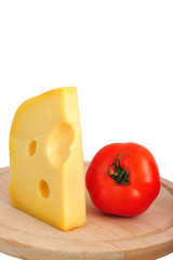 Pressed cheese and tomato