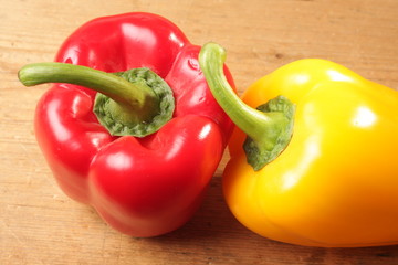poivrons rouge et jaune