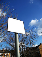Blank Sign Near Tree