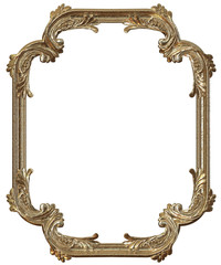 Picture gold frame with a decorative pattern