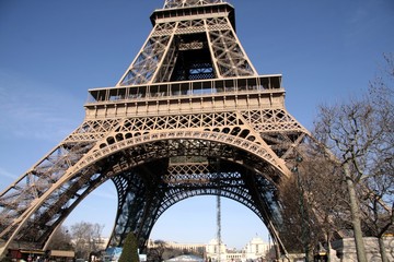 Fototapeta na wymiar Tour Eiffel et Trocadéro