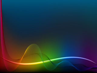 Rainbow  wave lines