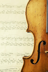 part of an antique violin