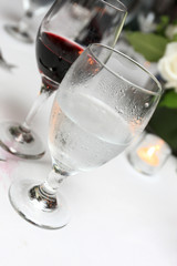 Water and red wine