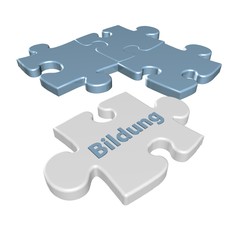 Fototapeta premium Bildung 3D Puzzle