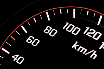 Fototapeta Illuminated speedometer obraz