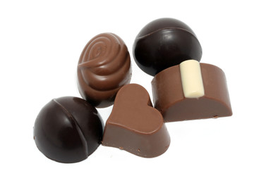 Delicious chocolate pralines