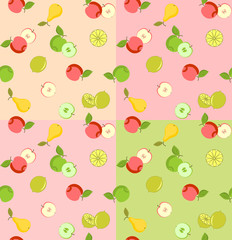 Seamless pattern with fruits