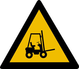 Warning sign - forklift truck
