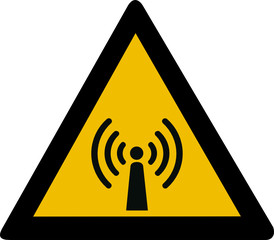 Warning sign - radio wave