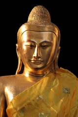 statue de Bouddha en méditation dans la pagode (Birmanie)