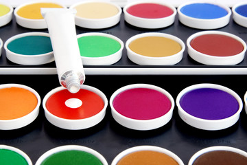 Obraz premium Color box with white tube