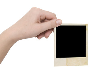 Obraz premium photo frame in a hand