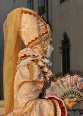 Woman in Peach Costume