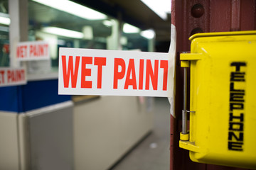 Warnung Wet Paint
