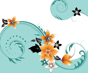 abstract floral background. vector illustration