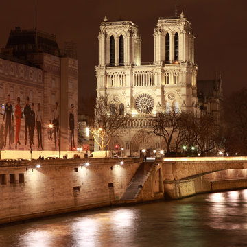 Fototapeta Notre Dame de Paris la nuit