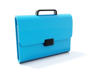 Blue bag icon isolated on white