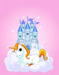 Printed roller blinds Pony Castle and Unicorn