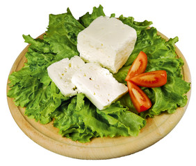 Fresh salad,tomato and cheese