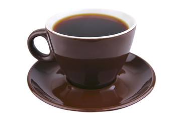 hot coffe on white