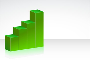 Fototapeta premium Green 3d chart