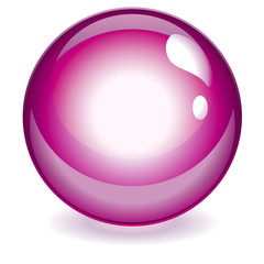 Sphère violette transparente vectorielle
