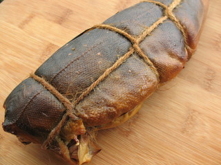 A hot smoked fish
