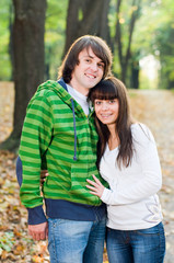 Fototapeta premium Young couple in park