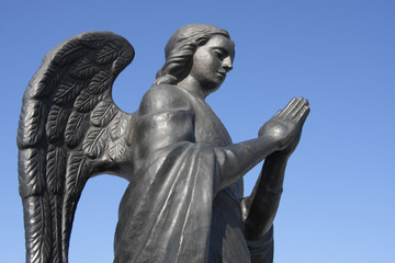 Fragment of a monument "Angel-keeper" in Volgograd