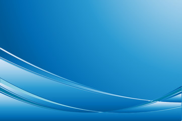 wave on blue background