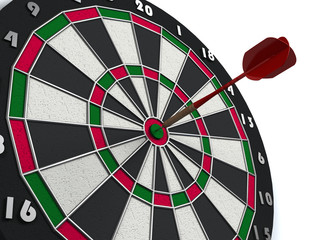 dart hitting directly in bulls eye