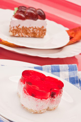fancy cake with cranberry