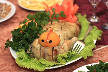 Stuffed chicken.