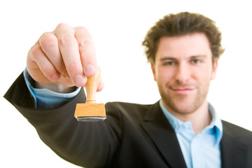 Stempel in der Hand