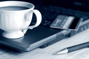 Coffee and accounting.