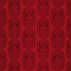 Red vintage seamless pattern wallpaper.