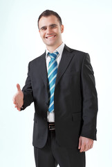 welcoming businessman