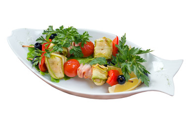shish kebab from vegetables