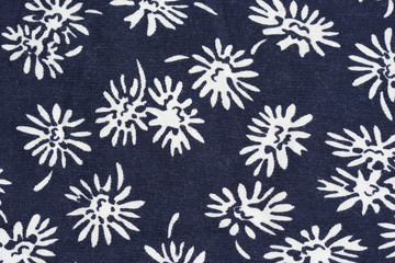 Floral pattern on fabric - close-up