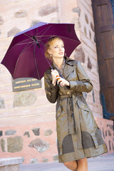 Beautiful Young Woman with umbrella