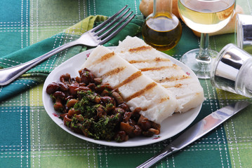 Funghi chiodini all olio con polenta - Antipasti